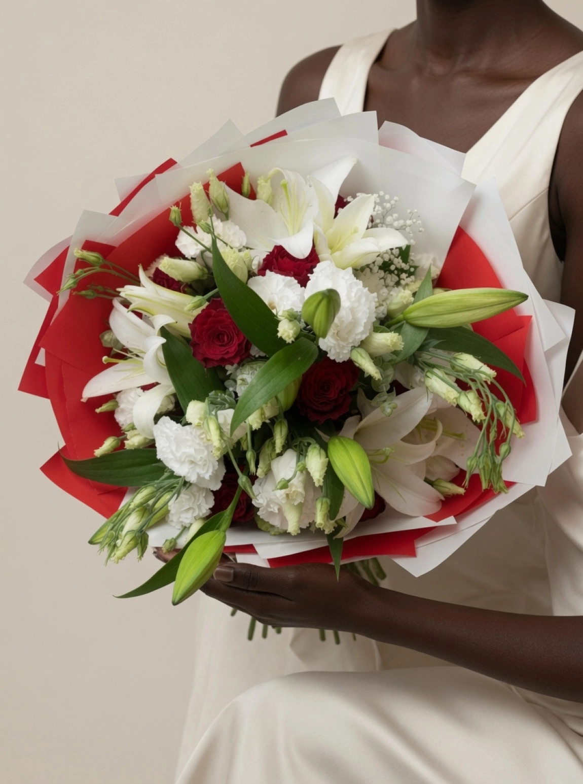 Kazablanka Gül Lisianthus Buket
