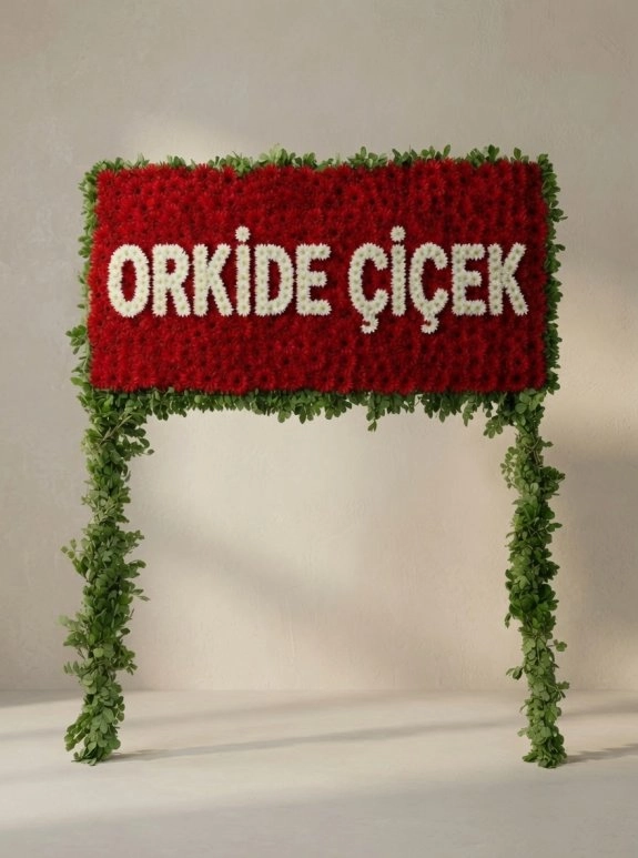 Açılış Tören Pano Çiçek Extra Büyük Boy (100*200*250 Cm)