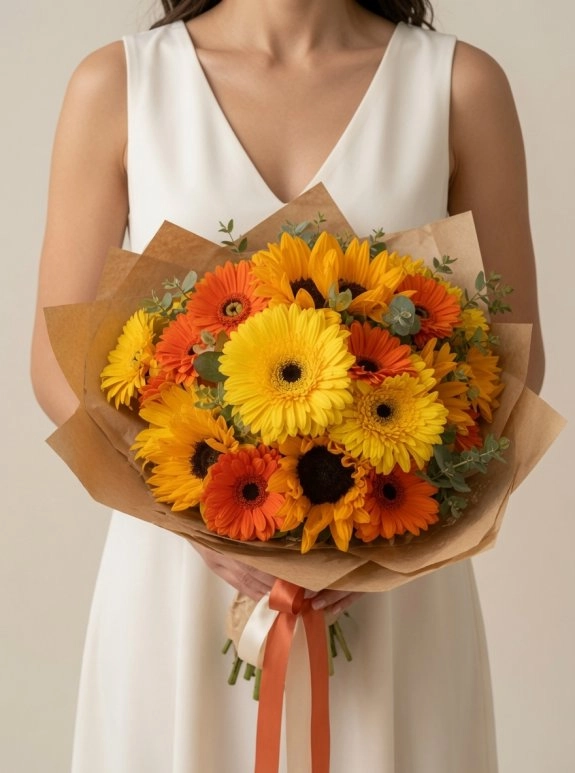 Ayçiçeği Gerbera Buket
