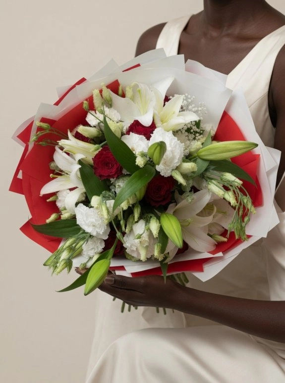 Kazablanka Gül Lisianthus Buket
