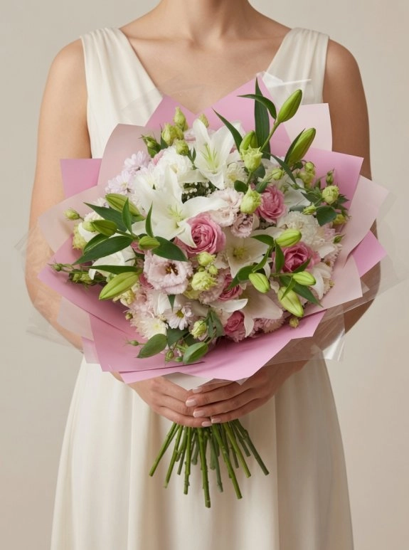 Kazablanka Gül Lisianthus Buket