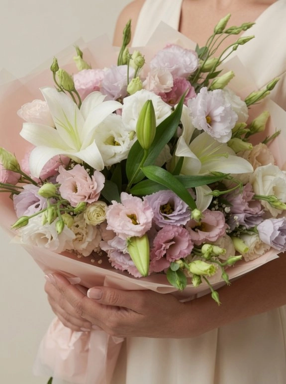 Lisianthus & Kazablanka Buket