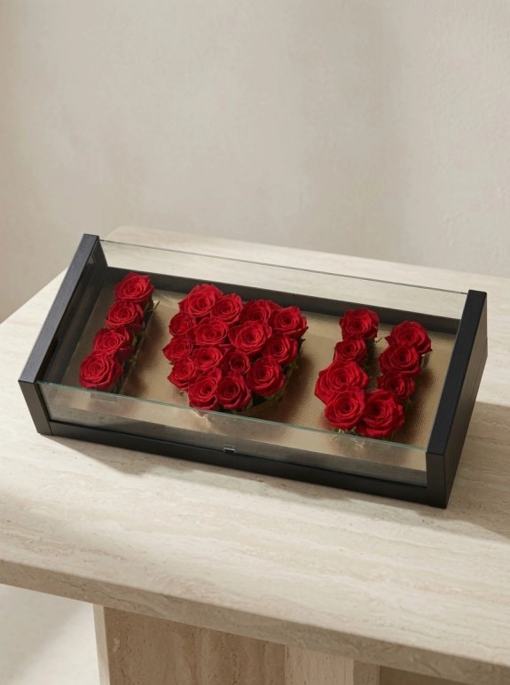 Özel Kutuda 'I Love You' Gül Aranjman